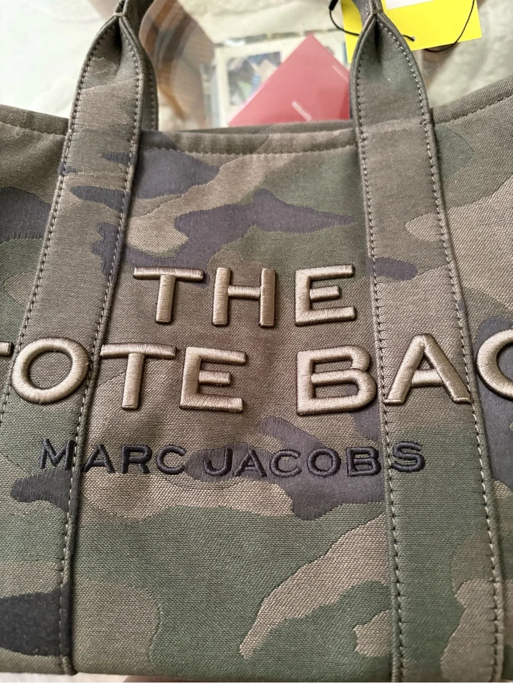 Marc Jacobs Camouflage Canvas Tote Bag in Green and Brown 12x8 tote Never used